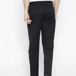 Blackberrys Men Navy Blue Regular Fit Solid Trousers image 3