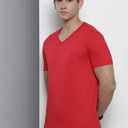 Tommy Hilfiger V-Neck Pure Cotton Slim Fit T-shirt image 3