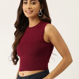 FEMEA Solid Cotton Crop Top image 5
