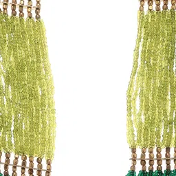 Bamboo Tree Jewels Green Metal Handcrafted Necklace image 4