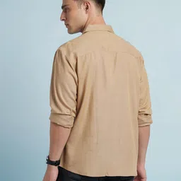 Dennis Lingo Men Linen Viscose Spread Collar Full Sleeves Regular Fit Shirt image 3