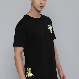 Puma Men Black Pure Cotton Showcase Basketball Regular Fit T-shirt image 3