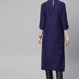 Vishudh Pure Cotton Straight Kurta with Trousers image 3