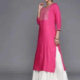 Libas Yoke Design Sequinned Kurta image 4