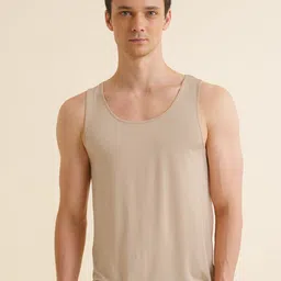 DAMENSCH Men Bamboo Round Neck Vest DAM-VEST-BZ-image-1