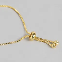 AccessHer Women Gold-Plated & White American Diamond-Studded Handcrafted Charm Bracelet image 3