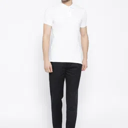 Blackberrys Men Navy Blue Regular Fit Solid Trousers image 2