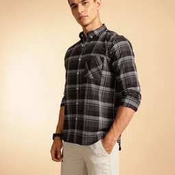 French Connection Pure Cotton Button-Down Collar Checked Casual Shirt image 2