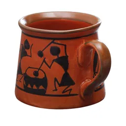 MIAH Decor Set Of 4 Maroon & BlackPrinted Ceramic Cups image 2