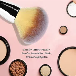 MAJESTIQUE Set of Makeup Foundation Brush & Blender Sponge - Blue image 3