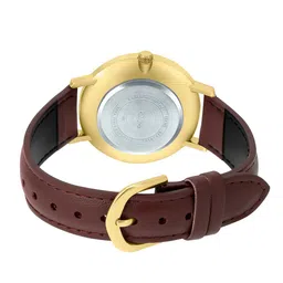 CASIO Women Gold-Toned & Brown Analogue Leather Watch A1787 image 2