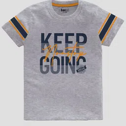 BAESD Boys Pack of 5 Typography Printed Cotton T-shirt image 2