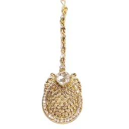 FEMMIBELLA Gold-Plated White Stone-Studded Jewellery Set image 3