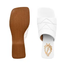 Shoetopia White Wedge Heels image 2