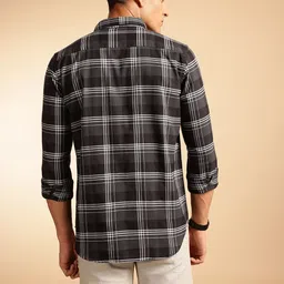 French Connection Pure Cotton Button-Down Collar Checked Casual Shirt image 4