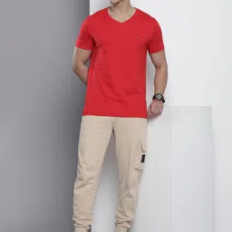 Tommy Hilfiger V-Neck Pure Cotton Slim Fit T-shirt image 5