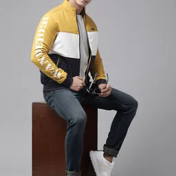 SPYKAR Colourblocked Bomber Jacket image 3