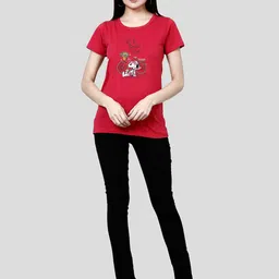 CHOZI Pack Of 2 Graphic Printed Running Cotton T-shirt image 3