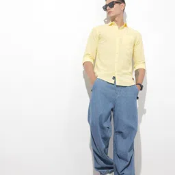 The Roadster Lifestyle Co. Men Premium Linen Cotton Casual Shirt image 3