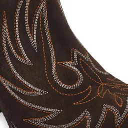 CARLO ROMANO Women Brown Printed Heeled Boots image 5