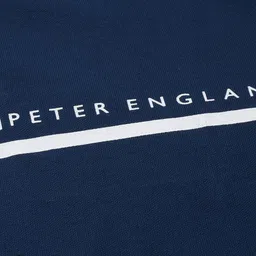 Peter England Men Typography Printed Polo Collar T-shirt image 2