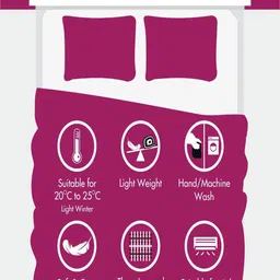 Trance home Linen Malhaar Red 210 GSM Pure Cotton Reversible Single Bed Size Dohar image 4