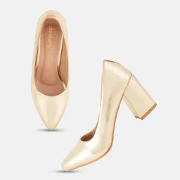 DressBerry Women Pointed Toe Party Block Pumps image 4