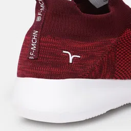 Flying Machine Men Burgundy Solid Lumin Walking Shoes image 3