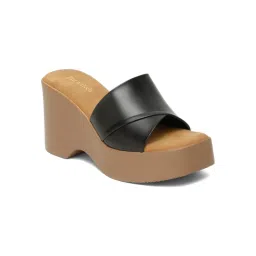 Flat n Heels Women Wedges Black image 2
