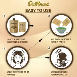 bypurenaturals QuikHenna Organic Hair Colour Gel 3G Coffee Brown - PPD & Ammonia Free Permanent Natural Hair Color, 100% Grey Coverage, Long Lasting Gel Colour for Men & Women, 210gm image 5