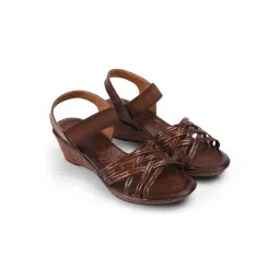 PEPPER Womens Tan Wedges Heels image 4