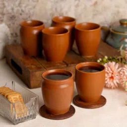 cdi Brown Conical Shaped (Set of 6) Tea Kullar-picture-25