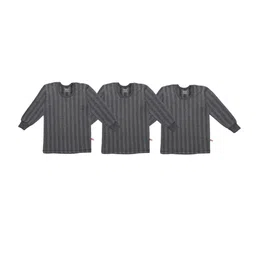 mack jonney VIMAL JONNEY Kids Pack of 3 Grey Striped Thermal Tops-picture-39