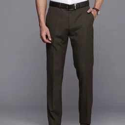 Raymond Men Textured Slim Fit Formal Trousers image 3
