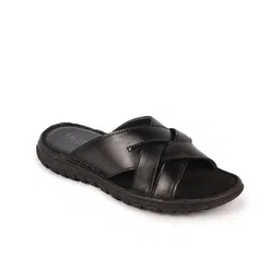 FAUSTO Men Textured Leather Comfort Sandals image 5