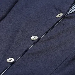 Biba Women Navy Blue & White Solid Kurta with Palazzos image 3