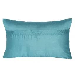Alina decor Teal Set of 2 Self Design Rectangle Cushion Covers image 3