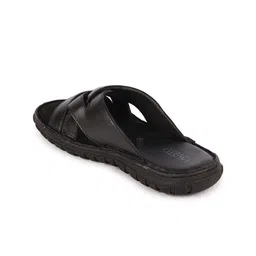 FAUSTO Men Textured Leather Comfort Sandals image 3