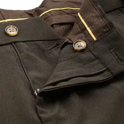 Raymond Men Textured Slim Fit Formal Trousers image 4