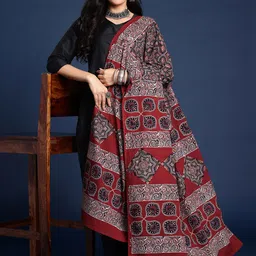 Taavi Ethnic Motifs Printed Hand Block Print Sustainable Dupatta image 2