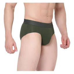 UnderJeans by Spykar Olive Briefs - Pack of 2 image 3