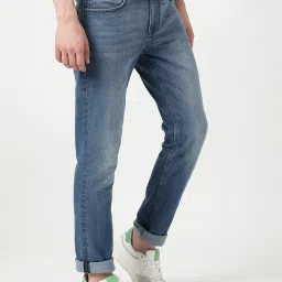 Lee Light Blue Cotton Slim Fit Jeans image 4