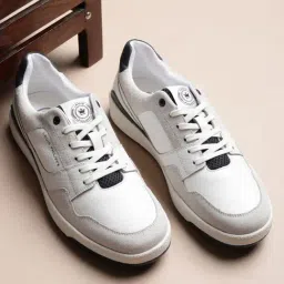 Louis Philippe Men's White Sneakers-image-74