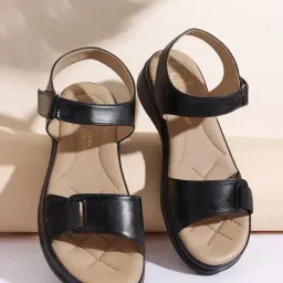 Carlton London Women's Black Ankle Strap Sandals-picture-40