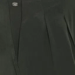 Solly by Allen Solly Olive Green Mid Rise Trousers image 5