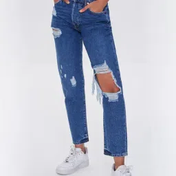 FOREVER 21 WOMEN MID WAIST MOM FIT REGULAR LENGTH JEANS-picture-38