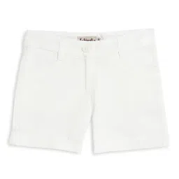 Fabindia Kids White Solid Shorts-picture-10