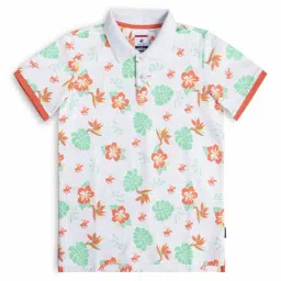 Beverly Hills Polo Club Kids White Printed Polo T-Shirt-picture-26