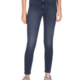Calvin Klein Jeans Skinny Fit Bayshore Blue Dark Rinse Mid Rise Jeans-picture-39