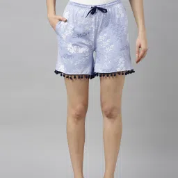 Kryptic Light Blue Printed Shorts image 1